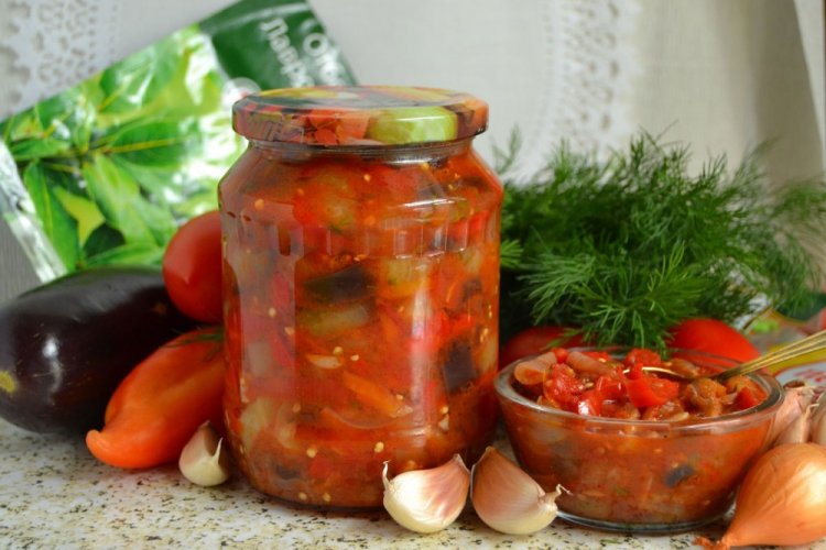 Lilek lečo na zimu bez sterilizace