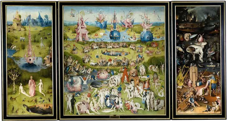Tajemství: Zkoumání 4 slavných triptychů Hieronyma Bosche a symbolů v nich zakódovaných