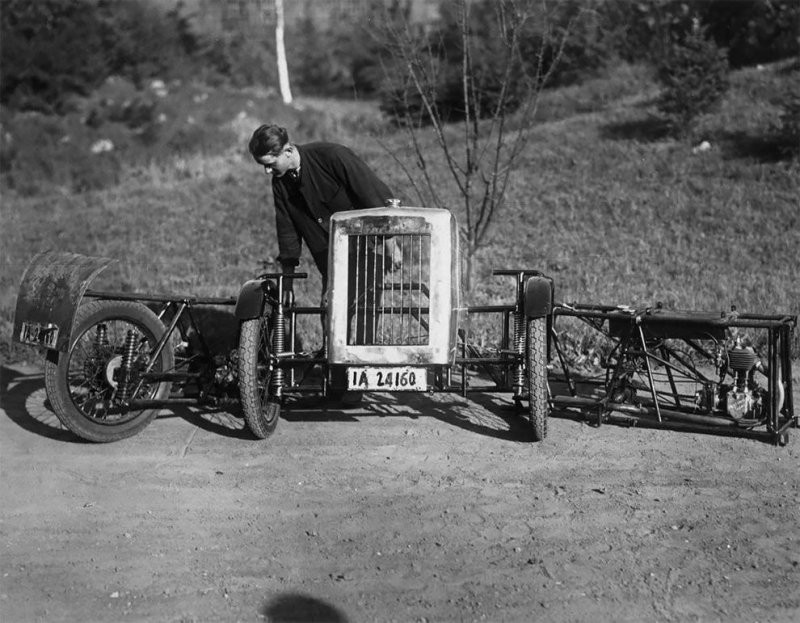 Jak vypadalo první skládací auto na světě Zaschka Three Wheeler?