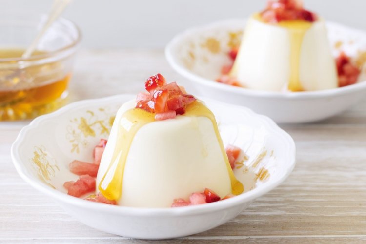 Blancmange s tvarohem